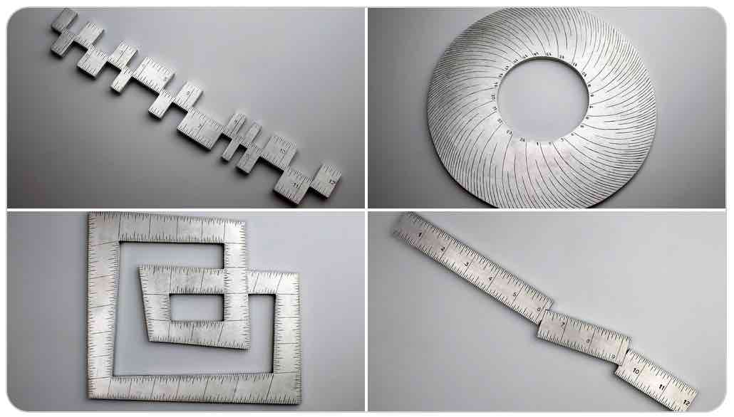 Rick Salafia’s Wildly Shaped Aluminum Rulers Measure Impractical Proportions